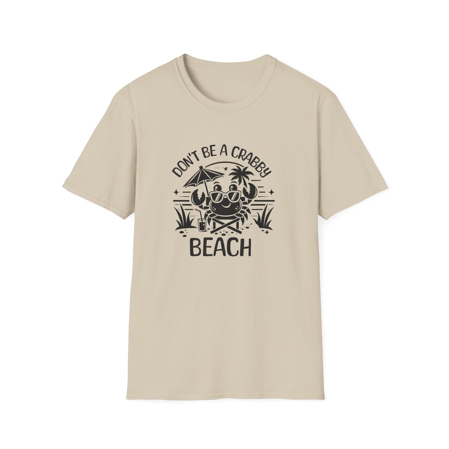 Don't Be a Crabby Beach - black and white