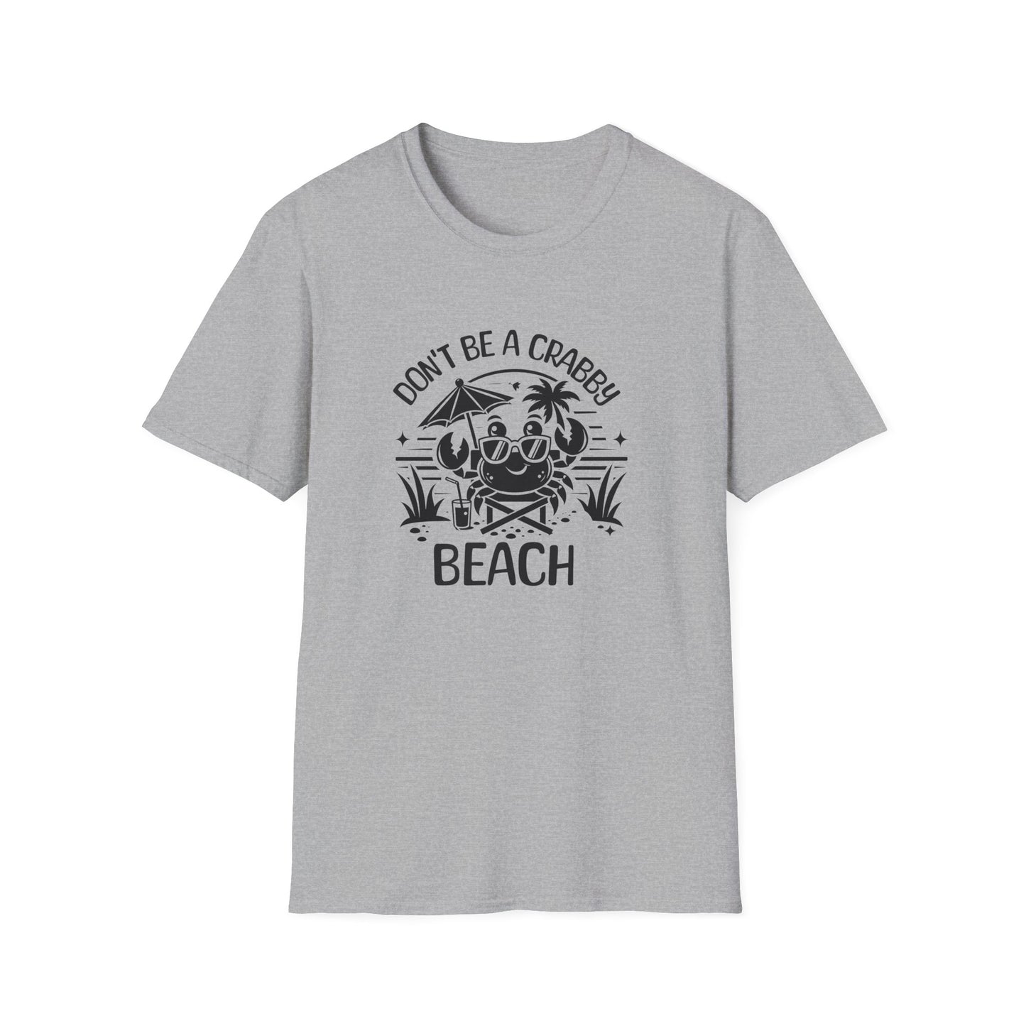 Don't Be a Crabby Beach - black and white