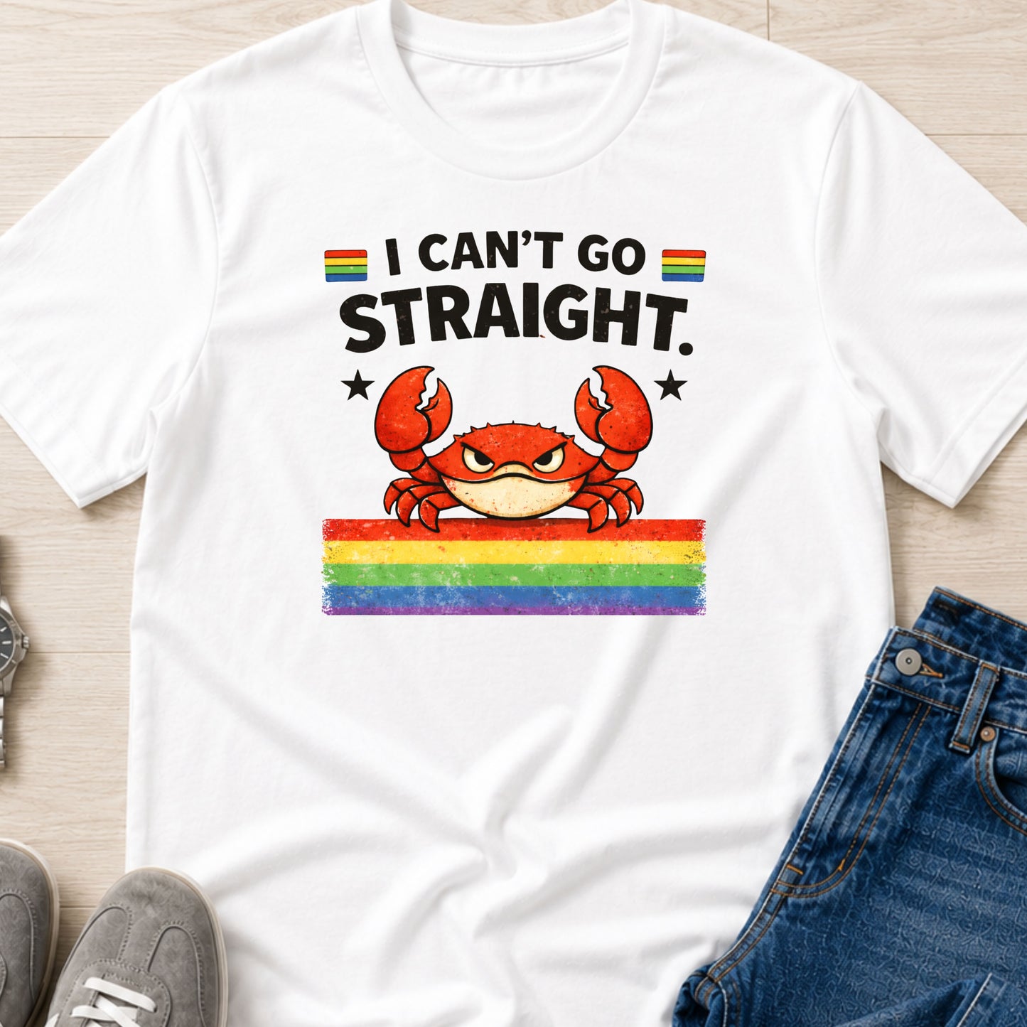 I Cant Go Straight - Rainbow Shirt