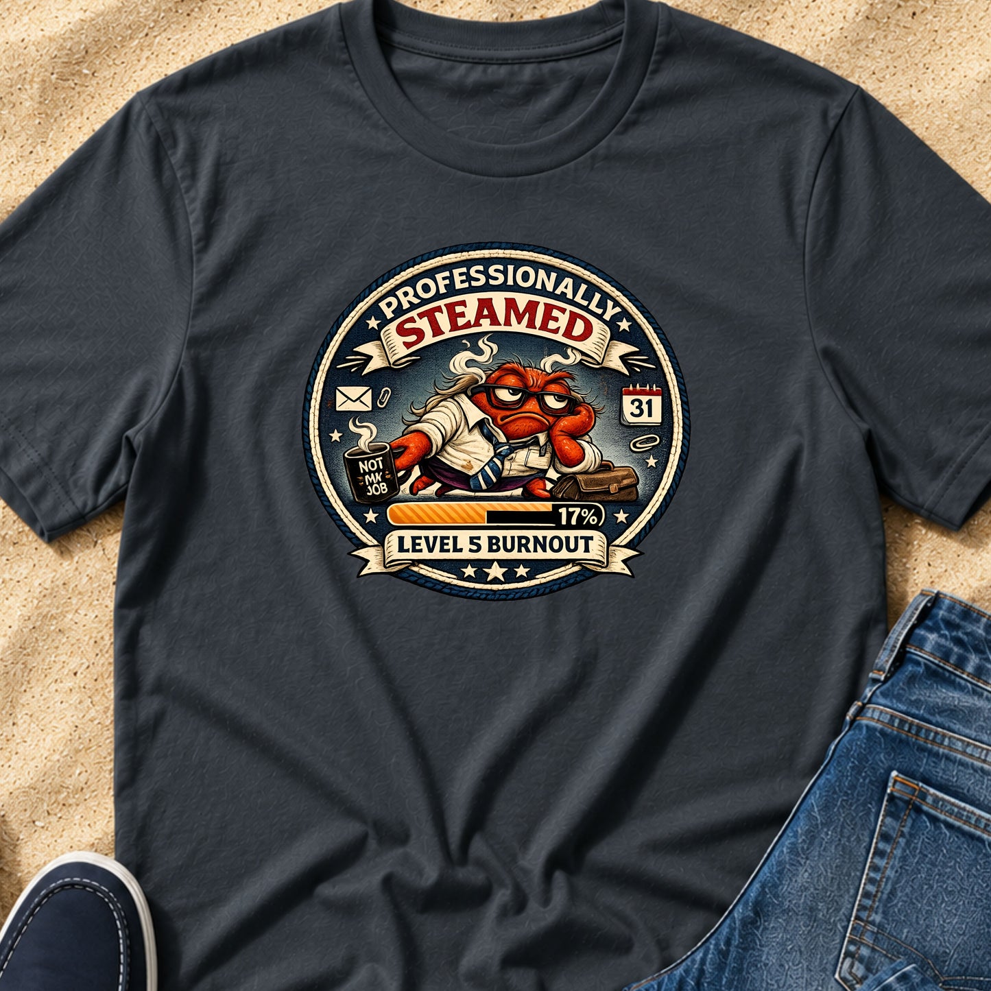 Professionally Steamed - Level 5 Burnout - Office Crab